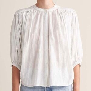 Bellerose White Cotton Gauze Button Down Blouse Size 1‎ $215 100% Cotton